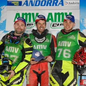 Podium Andorre : Sylvain Dabert - KTM, Vivien Gonnet - HVA et Vivian Dabert - Honda (photo www.tropheeandros.com)