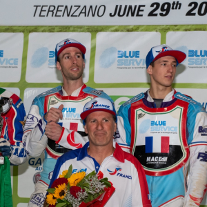 L’Équipe de France de Speedway par Paire avec David Bellego et Dimitri Bergé (photo FIM Europe)