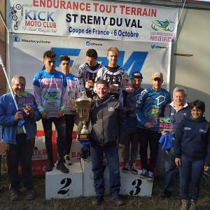 Podium de la Coupe de France d’Endurance TT (photo Ligue Bretagne)