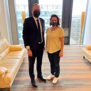 Sébastien Poirier - Président de la FFM avec Roxana Maracineanu - Ministre déléguée au Sport (photo FFM)