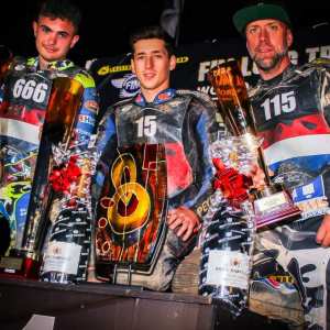 Podium final : Romano Hummel, Dimitri Bergé et Theo Pijper (photo FIM/ Jesper Veldhuizen)