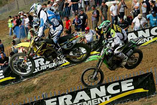 <b>Cyrille Coulon - Suzuki et Steven Frossard - CLS Kawasaki Pro-Circuit (photo Gilles Lefrancq/FFM/www.elite-motocross.fr)</b>