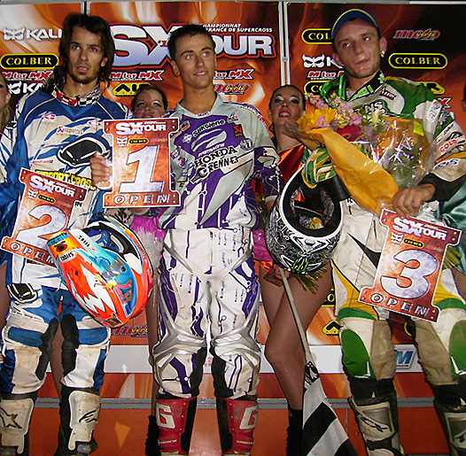 <b>Podium Open avec de gauche à droite : Fabien Izoird, Charles Lefrançois et Maxime Lesage (photo Orgacom)</b>