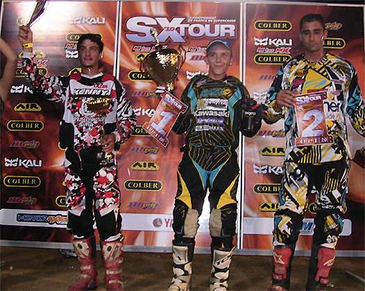 <b>Podium Open : Maxime Martin - Honda, Maxime Lesage - Kawasaki et Alexandre Rouis - Honda (photo Orgacom)</b>