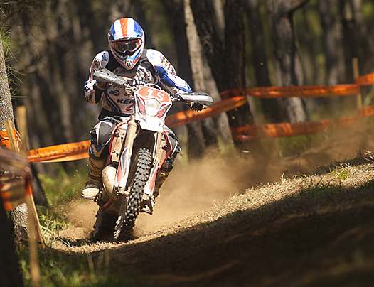 <b>Christophe Nambotin - Gas Gas gagne sa catégorie et retrouve le sourire (photo Mathieu Talayssat)</b>