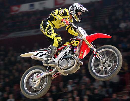 <b>Justin Barcia – Honda a fait profiter Bercy de son talent et de son pilotage de jeune loup affamé (photo Pascal Haudiquert/Mediacross)</b>