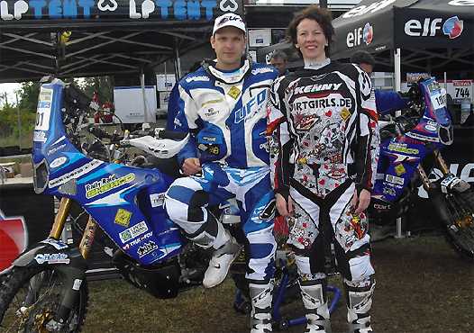 <b>Tina Meier et Simon Tampaxis - Sherco (photo Team Croco Aventures)</b>