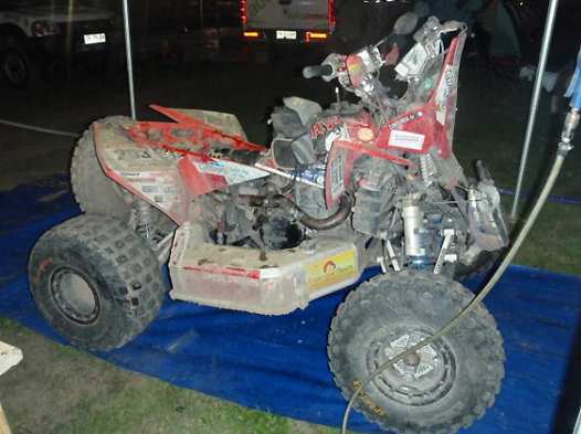 <b>Le Polaris de Christophe Declerck après une étape (photos teamquadaventures.com)</b>