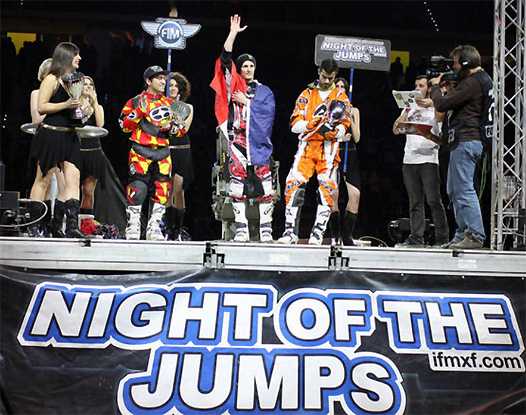 <b>Podium final : José Miralles - KTM, Rémi Bizouard - Yamaha et Javier Villegas - Yamaha (photo FIM)</b>