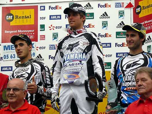 <b>Podium Saint Jean de Perge Labarthe : Adrian Mangieu - Can-Am, Matthieu Ternynck - Yamaha et Romain Couprie - Yamaha (photo Facebook)</b>