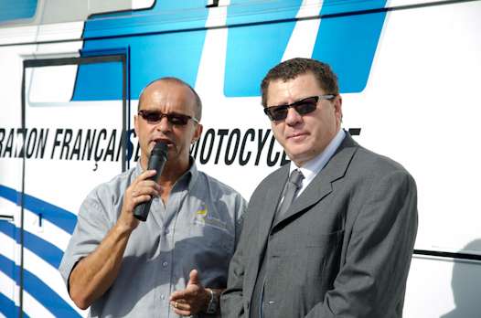 <b>Jacques Bolle, Président de la Fédération Française de Motocyclisme et Francis Magnanou (photo Romain Nicolas/FFM)</b>