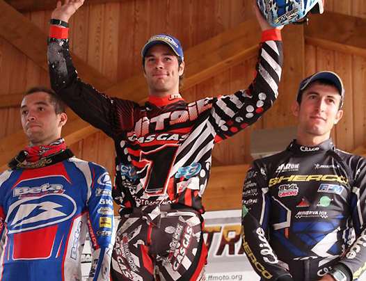 <b>Podium Expert : Benoît Dagnicourt - Beta, Loris Gubian - Gas Gas et Alexandre Ferrer - Sherco (photo Jean Finiels/Trial-Club.com)</b>