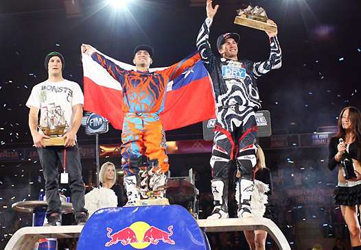 <b>Podium : Rémi Bizouard – Yamaha, Javier Villegas – Yamaha et Josh Sheehan – Honda (photo FIM)</b>