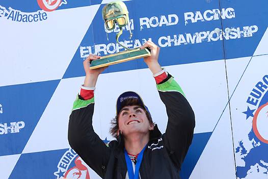<b>Loris Baz - Kawasaki, Champion d'Europe Superstock 1000 Junior (photo plracing.es)</b>