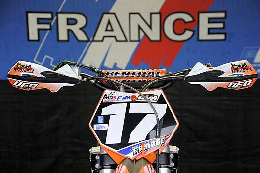 <b>La KTM de Jordi Tixier aux couleurs de l’Equipe de France FFM (photo Youthstream)</b>