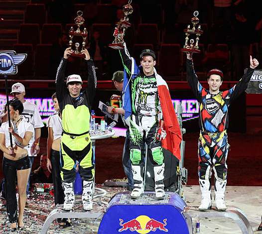 <b>Podium du Samedi : Javier Villegas (Yamaha), Rémi Bizouard - Yamaha et Brice Izzo - Yamaha (photo FIM)</b>