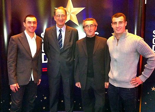 <b>Vincent Philippe - Suzuki, Denis Masseglia - Président du CNOSF, Dominique Méliand - SERT et Sylvain Bidart - Honda (photo FFM)</b>