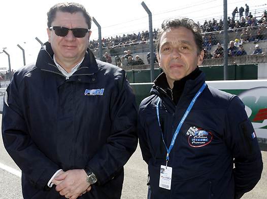 <b>Jacques Bolle - Président de la FFM et Alain Bronec - Responsable de la Filière Vitesse FFM (photo Gérard Delio/Photopress)</b>