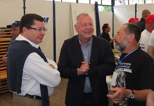 <b>Jacques Bolle - Président de la FFM, Jean Launay - Député et Jean-Claude Landes - Président du MC Lacapelle-Marival (photo Luc Guillaume)</b>