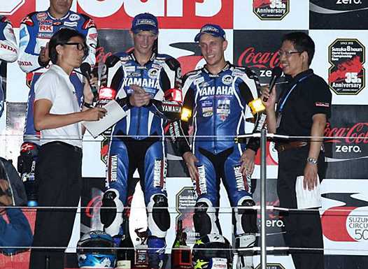 <b>David Checa et Kenny Foray - Yamaha (photo Gil Michel/GMT94)</b>