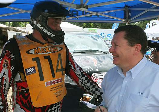 <b>Jacques Bolle - Président de la FFM et David Douillet - Polaris, ancien Ministre des Sports (photo Luc Guillaume)</b>