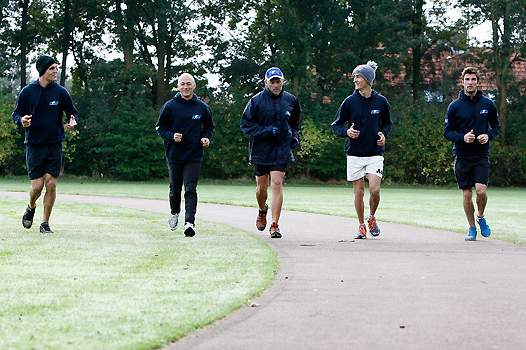 <b>L'Equipe de France à l'entrainement avec le staff FFM (photo Pascal Haudiquert/Mediacross/FFM)</b>