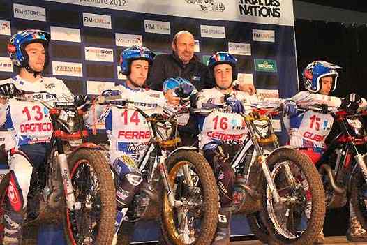 <b>L'Equipe de France de Trial Masculine (photo Jean Finiels/FFM)</b>