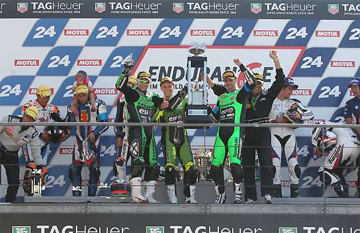 <b>Podium de la 35e édition des 24 Heures Moto (photo FIM)</b>
