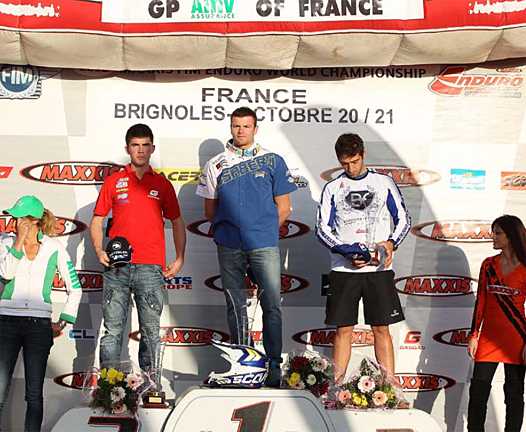 <b>Podium Junior : Daniel McCanney – Gas Gas, Mathias Bellino – Husaberg et Jonathan Manzi - KTM (photo ABC Com)</b>