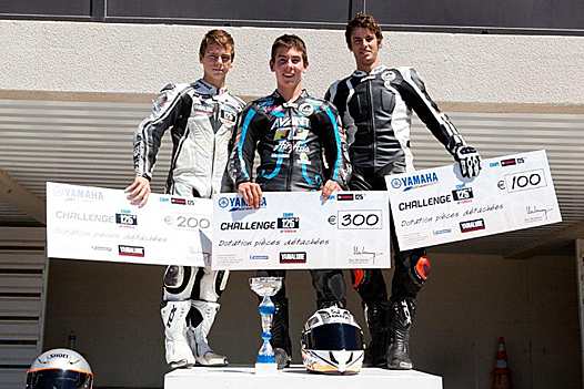 <b>1er : Corentin Perolari, 2ème : Kevin Gadoud et 3ème : Edouard Gheysen - Podium du Paul Ricard (Photo Daniel Tissot)</b>