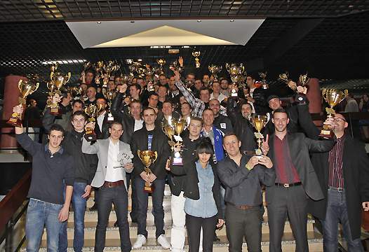 <b>Les récipiendaires 2012 (photo Gérard Delio/Photopress)</b>