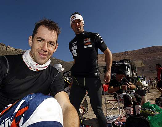 <b>Ruben Faria - KTM et Cyril Despres - KTM (photo ASO/DDPI)</b>