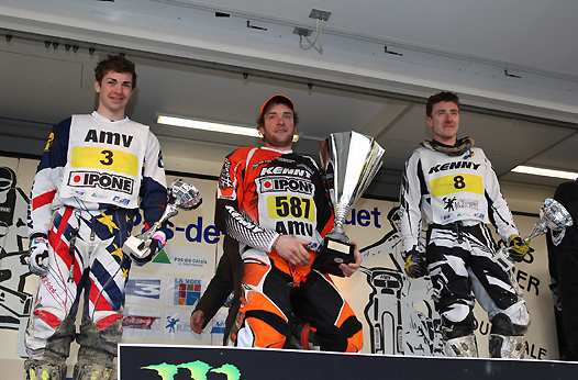 <b>Podium du Quaduro : Florian Mangeot - Yamaha, Jérôme Bricheux - KTM et Jeremy Forestier - Yamaha (photo Ville du Touquet Paris Plage - A. Gremont - L. de Michiel)</b>