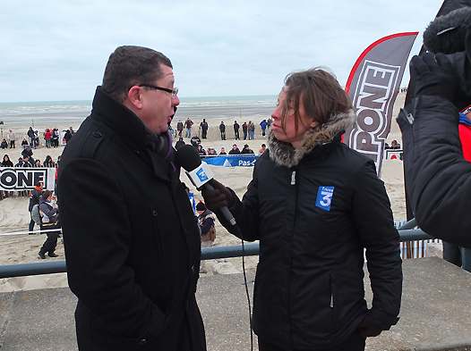<b>Jacques Bolle - Président de la FFM en interview avec une journaliste de France 3 Nord-Pas-de-Calais (photo Yumé)</b>