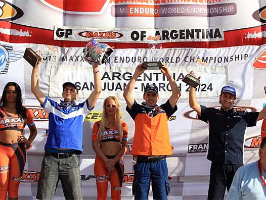 <b>Podium E3/J1 : Aigar Leok - TM, Christophe Nambontin - KTM et Luis Correra - Beta (photo ABC Com)</b>