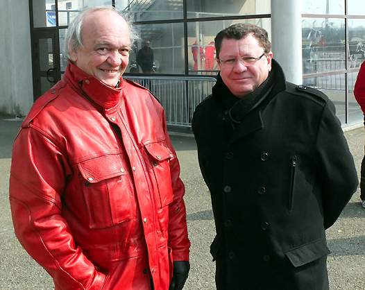 <b>Jacques Bolle - Président de la FFM et Hervé Guilleux, vainqueur de GP, de retour sur les circuits (photo Yume.com)</b>