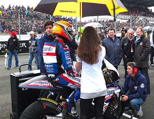 <b>Mike Di Meglio - Motobi-JiR Moto2, Jacques Bolle - Président de la FFM avec Jean-Marc Desnues - Vice-Président de la FFM (photo Yume.com)</b>