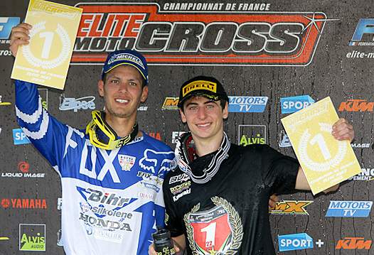 <b>Cédric Soubeyras - Honda et Dylan Ferrandis - Kawasaki (photo www.elite-motocross.fr)</b>