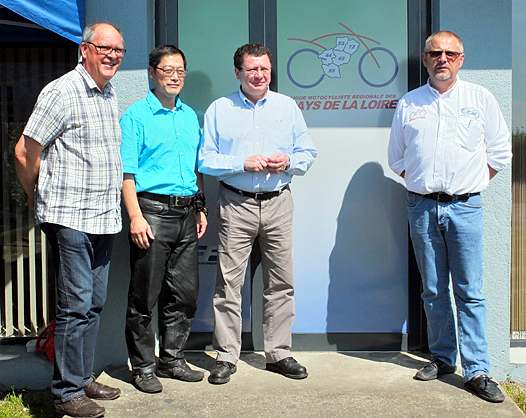 <b>Inauguration du nouveau siège de la Ligue Pays de Loire à Savenay en la présence de Jacques Bolle - Président de la FFM, Yunan Meas - Président du Comité Régional Olympique et Sportif des Pays de la Loire (CROS), Philippe Lebeau - Président de la Ligue et Jean-Michel Blin, Secrétaire Général de la Ligue (photo Yume.com)</b>