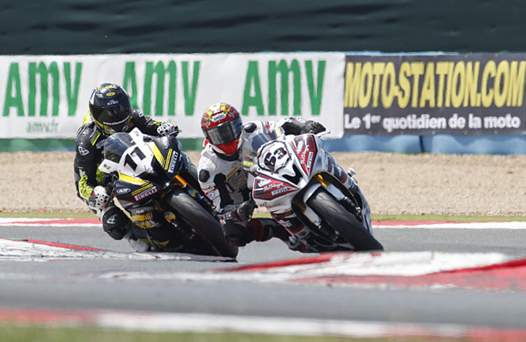 <b>Pirelli 600 : Morgan Berchet #63 - Yamaha et Hugo Clere #11 - Yamaha (photo Gérard Delio/Photopress)</b>