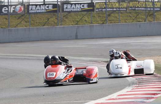 <b>Side Car : Huet/Arifon #56 - LCR Suzuki et Delannoy/Lavorel #1 - LCR Suzuki (photo Gérard Delio/Photopress)</b>