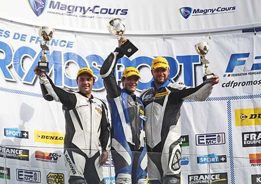 <b>Promo Découverte : Podium de la Finale 1 Groupe B (photo Gérard Delio/Photopress)</b>