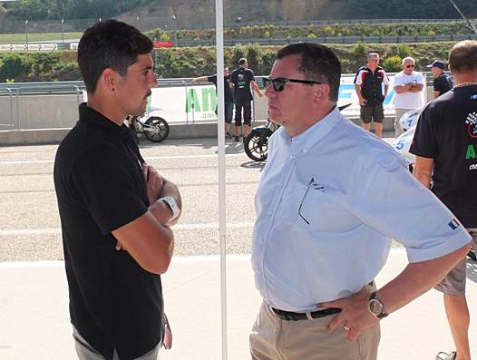 <b>Christophe Bruand - Entraineur National de Trial et Jacques Bolle - Président de la FFM (photo Yume.com)</b>