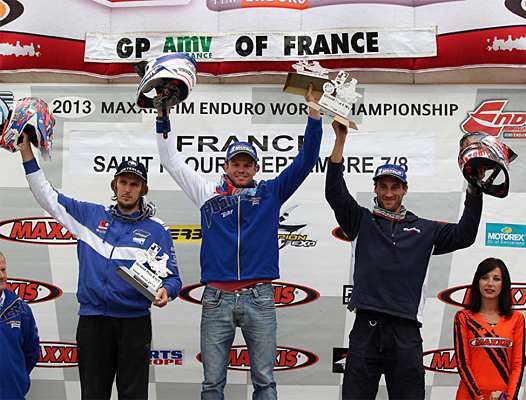 <b>Podium E3 Jour 2 : Aigar Leok - TM, Mathias Bellino - Husaberg et Luis Correira - Beta (photo ABC Communication)</b>