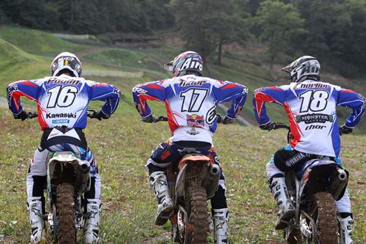 <b>"L'Equipe de France au départ" - Gautier Paulin - Jordi Tixier - Christophe Charlier
</b>