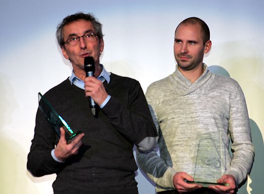 <b>Dominique Meliand - Patron du Suzuki Endurance Racing Team et un de ses pilotes Anthony Delhalle, Champion du Monde d'Endurance 2013 (photo Jean-Paul Ancion/FFM)</b>