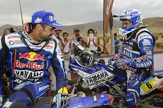 <b>Cyril Despres et Olivier Pain - Yamaha (photo DPPI)</b>