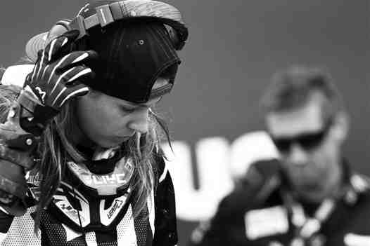 <b>Livia Lancelot - Kawasaki, seule femme engagée en MX2 au milieu des hommes (photo KRT)</b>
