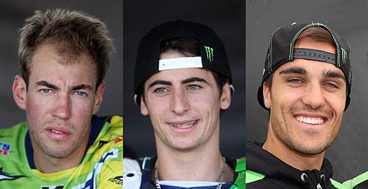 <b>Steven Frossard - Kawasaki, Dylan Ferrandis - Kawasaki et Gautier Paulin - Kawasaki </b>