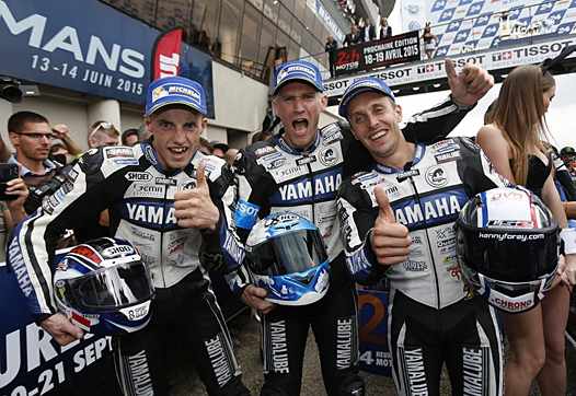 <b>Mathieu Gines, David Checa et Kenny Foray - Yamaha (photo FIM)</b>